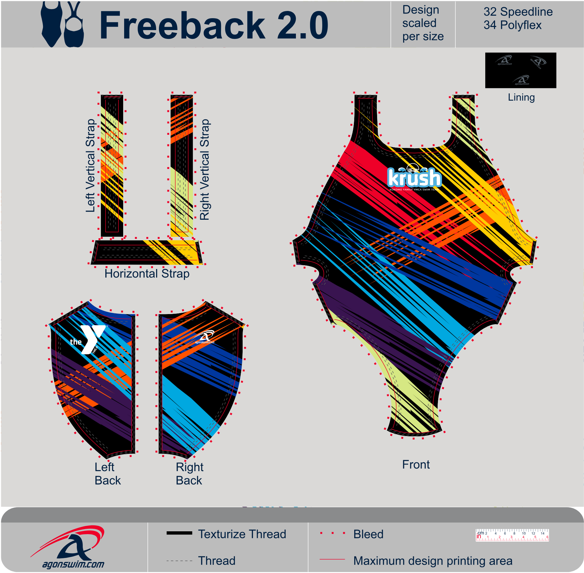 PolyFlex FreeBack 2.0 Fully Front and Back Lined (2023) - Agonswim.com