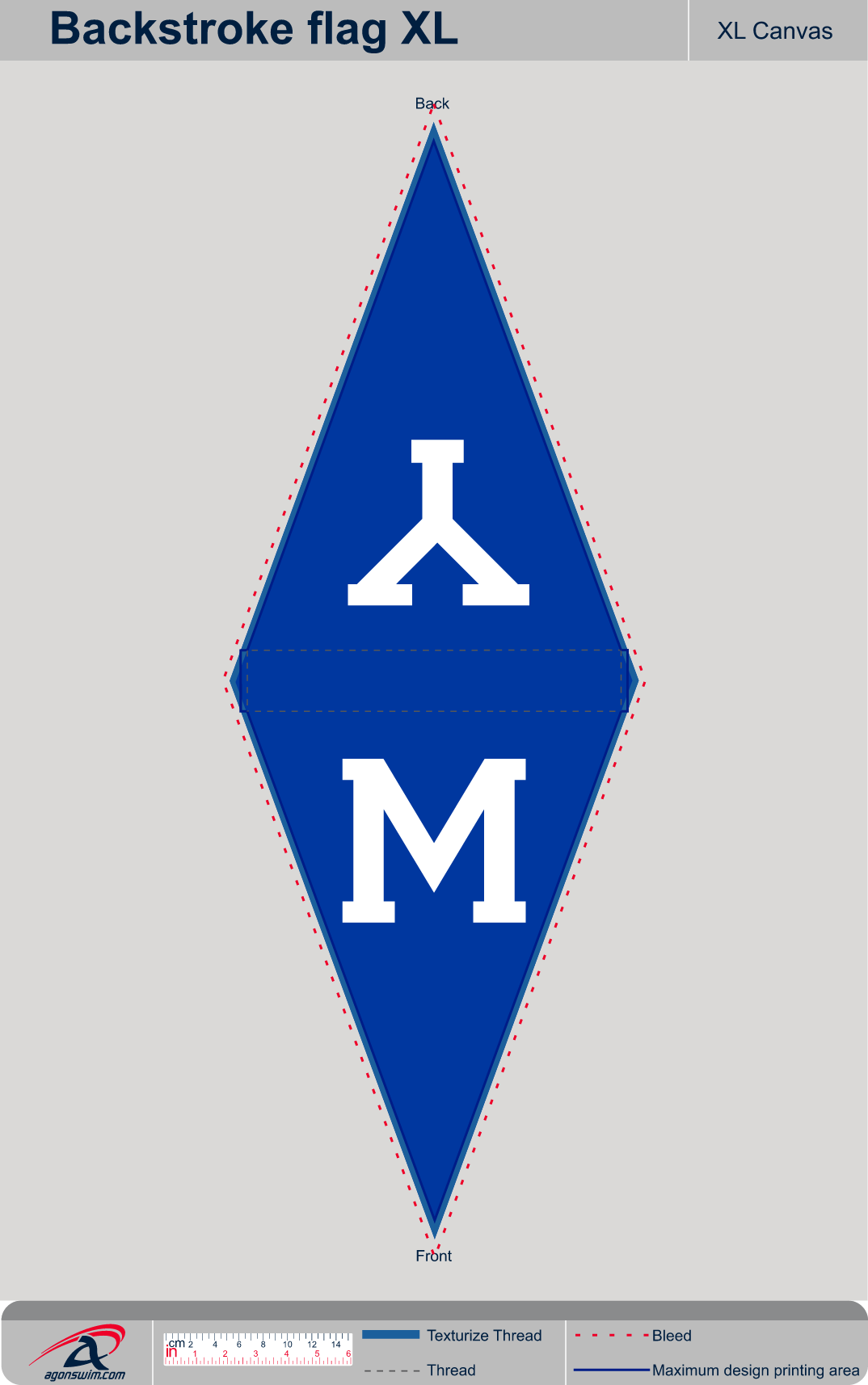 Custom Backstroke Flags Canvas Backstroke flag extra large (2026) - Agonswim.com